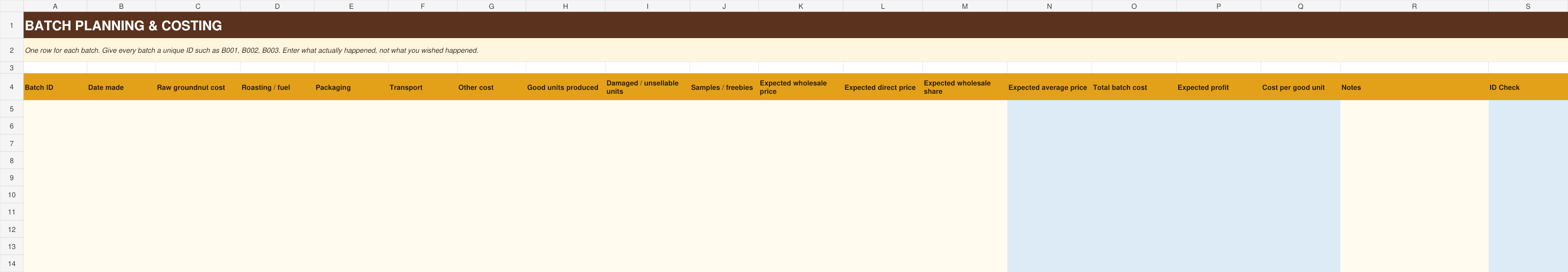 Real preview of Batch Planning and Costing
